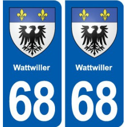 68 Wattwiller blason autocollant plaque stickers ville