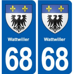 68 Wattwiller blason autocollant plaque stickers ville
