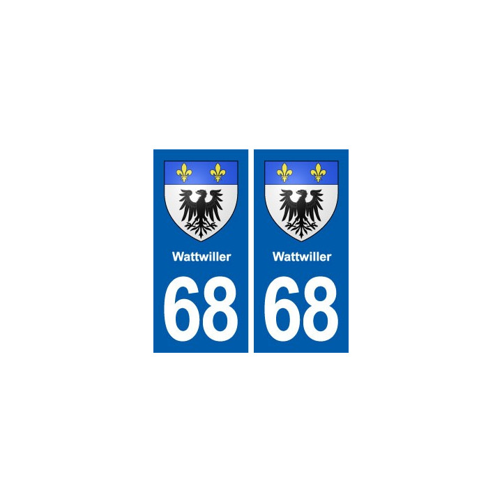68 Wattwiller blason autocollant plaque stickers ville