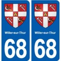 68 Willer-sur-Thur blason autocollant plaque stickers ville