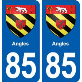 85 Angles blason autocollant plaque stickers ville