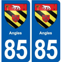 85 Angles blason autocollant plaque stickers ville