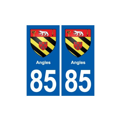 85 Angles blason autocollant plaque stickers ville