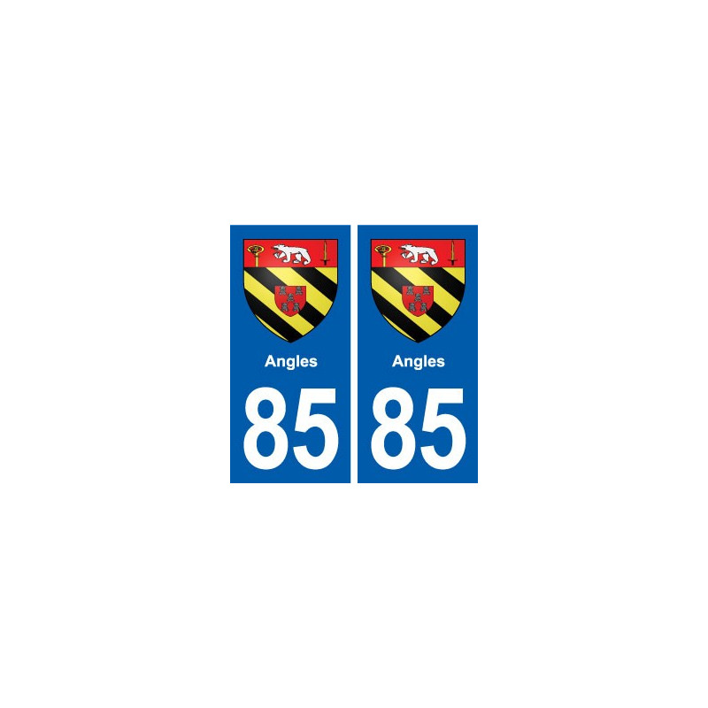 85 Angles blason autocollant plaque stickers ville