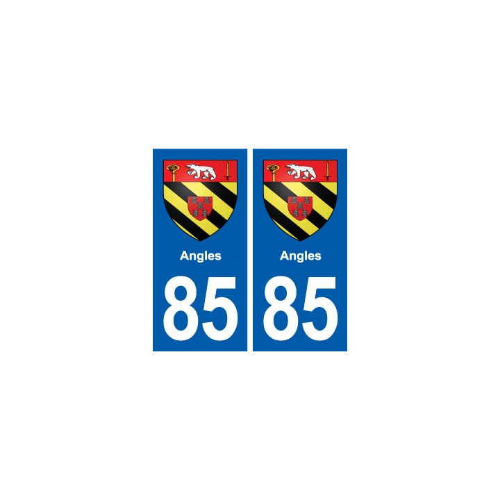 85 Angles blason autocollant plaque stickers ville