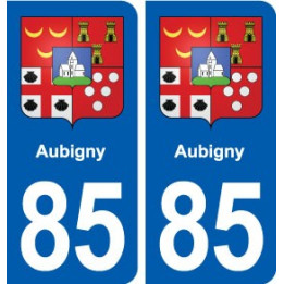 85 Aubigny blason autocollant plaque stickers ville