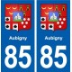 85 Aubigny blason autocollant plaque stickers ville
