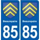 85 Beaurepaire blason autocollant plaque stickers ville