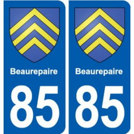 85 Beaurepaire blason autocollant plaque stickers ville