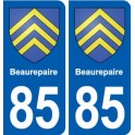 85 Beaurepaire blason autocollant plaque stickers ville