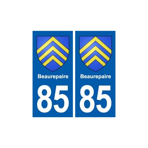 85 Beaurepaire blason autocollant plaque stickers ville