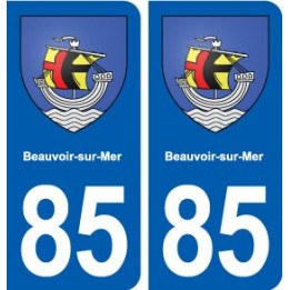 85 Beauvoir-sur-Mer blason autocollant plaque stickers ville