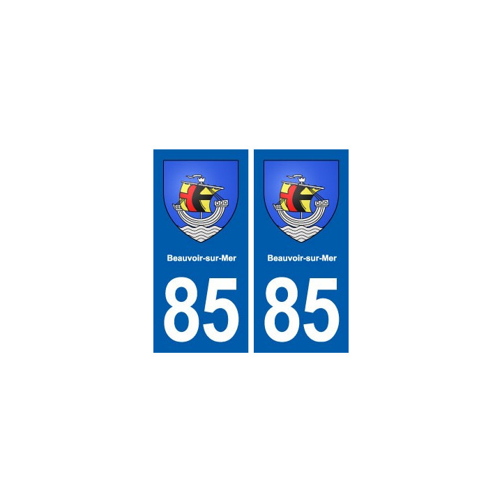 85 Beauvoir-sur-Mer blason autocollant plaque stickers ville