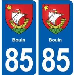 85 Bouin blason autocollant plaque stickers ville