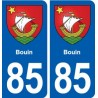 85 Bouin blason autocollant plaque stickers ville