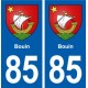 85 Bouin blason autocollant plaque stickers ville