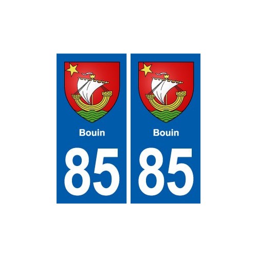 85 Bouin blason autocollant plaque stickers ville