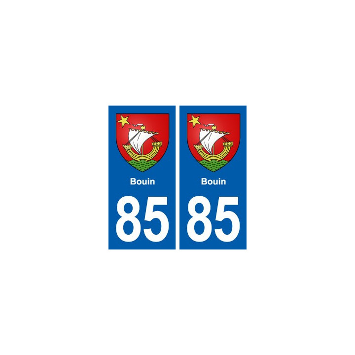 85 Bouin blason autocollant plaque stickers ville