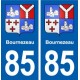 85 Bournezeau blason autocollant plaque stickers ville