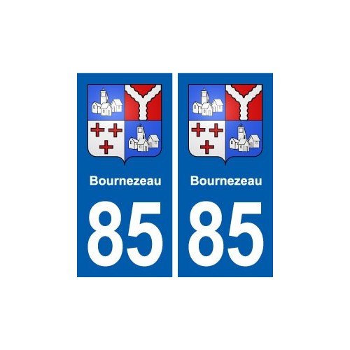 85 Bournezeau blason autocollant plaque stickers ville