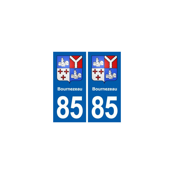 85 Bournezeau blason autocollant plaque stickers ville