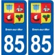85 Brem-sur-Mer blason autocollant plaque stickers ville