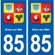 85 Brem-sur-Mer blason autocollant plaque stickers ville