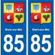 85 Brem-sur-Mer blason autocollant plaque stickers ville