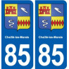 85 Chaillé-les-Marais blason autocollant plaque stickers ville