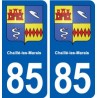 85 Chaillé-les-Marais blason autocollant plaque stickers ville