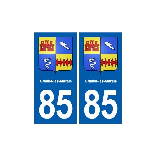 85 Chaillé-les-Marais blason autocollant plaque stickers ville