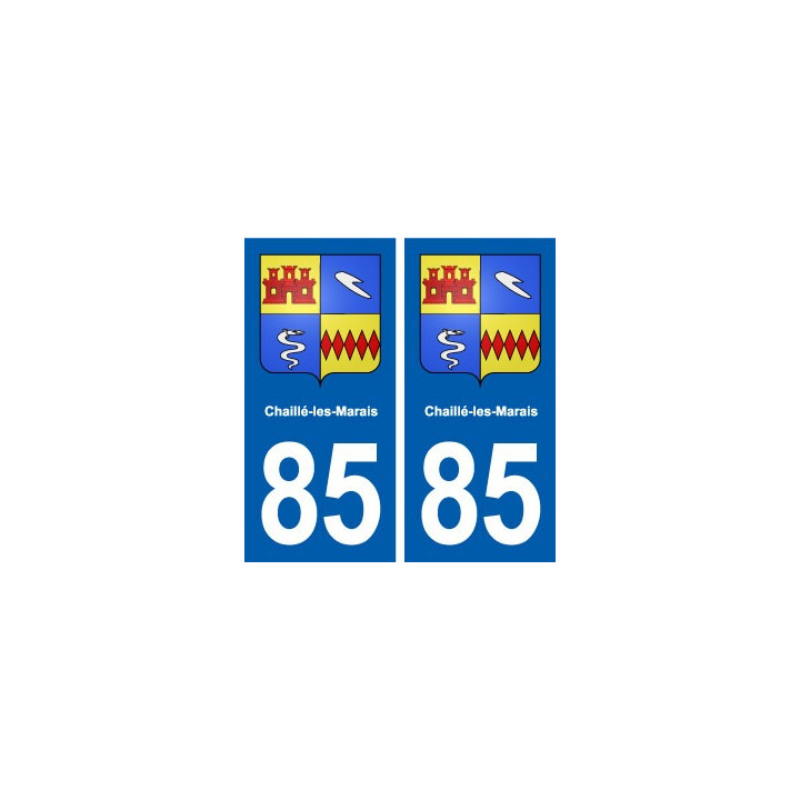 85 Chaillé-les-Marais blason autocollant plaque stickers ville