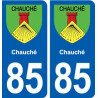 85 Chauché blason autocollant plaque stickers ville