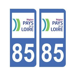 85 Vendée autocollant plaque