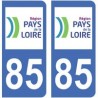 85 Vendée autocollant plaque