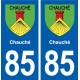 85 Chauché blason autocollant plaque stickers ville