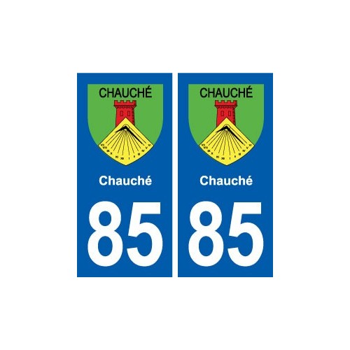 85 Chauché blason autocollant plaque stickers ville