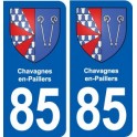 85 Chavagnes-en-Paillers blason autocollant plaque stickers ville