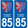 85 Chavagnes-en-Paillers blason autocollant plaque stickers ville