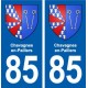 85 Chavagnes-en-Paillers blason autocollant plaque stickers ville