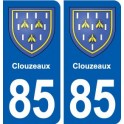 85 Clouzeaux  blason autocollant plaque stickers ville