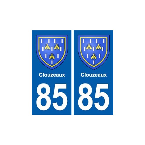 85 Clouzeaux  blason autocollant plaque stickers ville