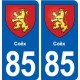 85 Coëx blason autocollant plaque stickers ville