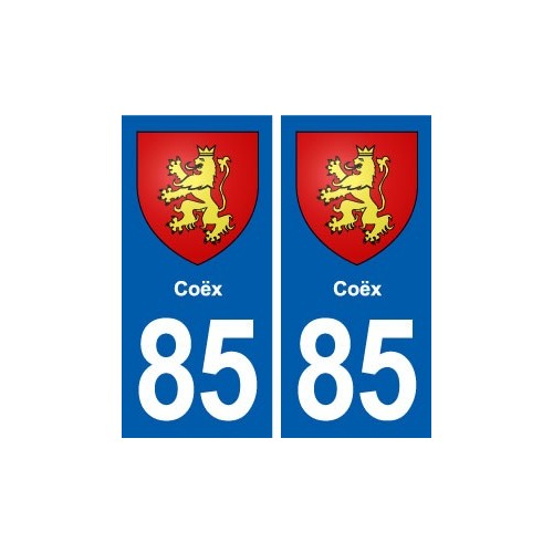 85 Coëx blason autocollant plaque stickers ville