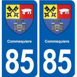 85 Commequiers blason autocollant plaque stickers ville