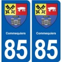 85 Commequiers blason autocollant plaque stickers ville