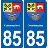 85 Commequiers blason autocollant plaque stickers ville