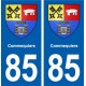 85 Commequiers blason autocollant plaque stickers ville