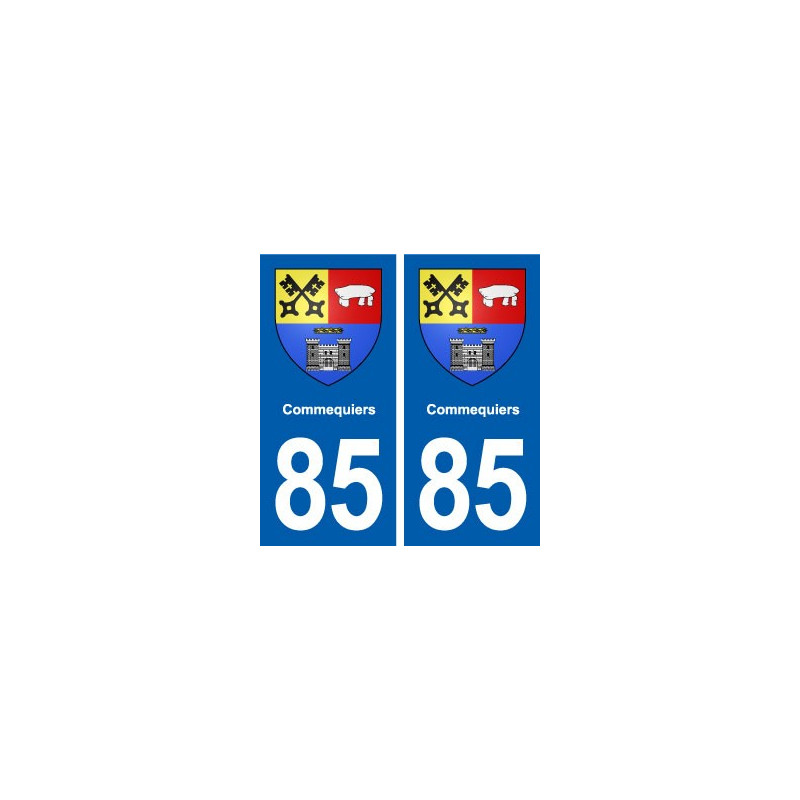 85 Commequiers blason autocollant plaque stickers ville