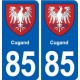 85 Cugand blason autocollant plaque stickers ville